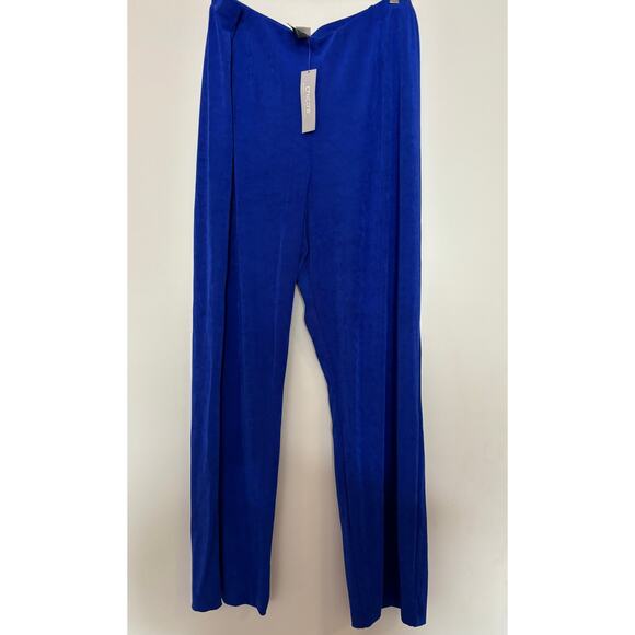Chicos Travelers Knit Pants Plus Size Blue Stretchy Womens Size 4 (20/22) New - Picture 1 of 5